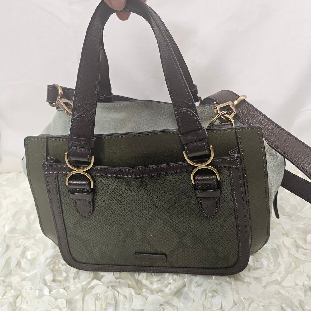 Fossil Women's Brooke Leather Satchel Green One size - Picture 4 of 8